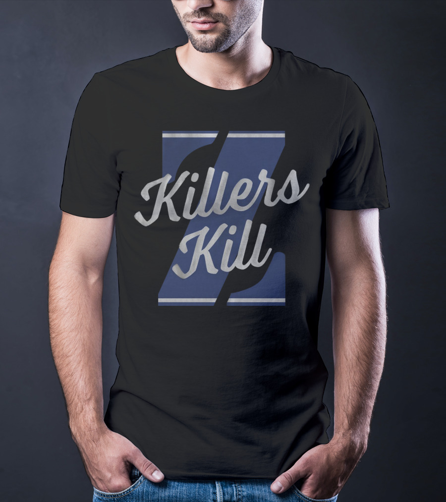 Killers Kill Navy Blue Letter Z Style T-Shirt