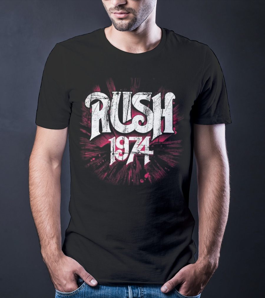 Rush 1974 Splatter Logo Art T-Shirt