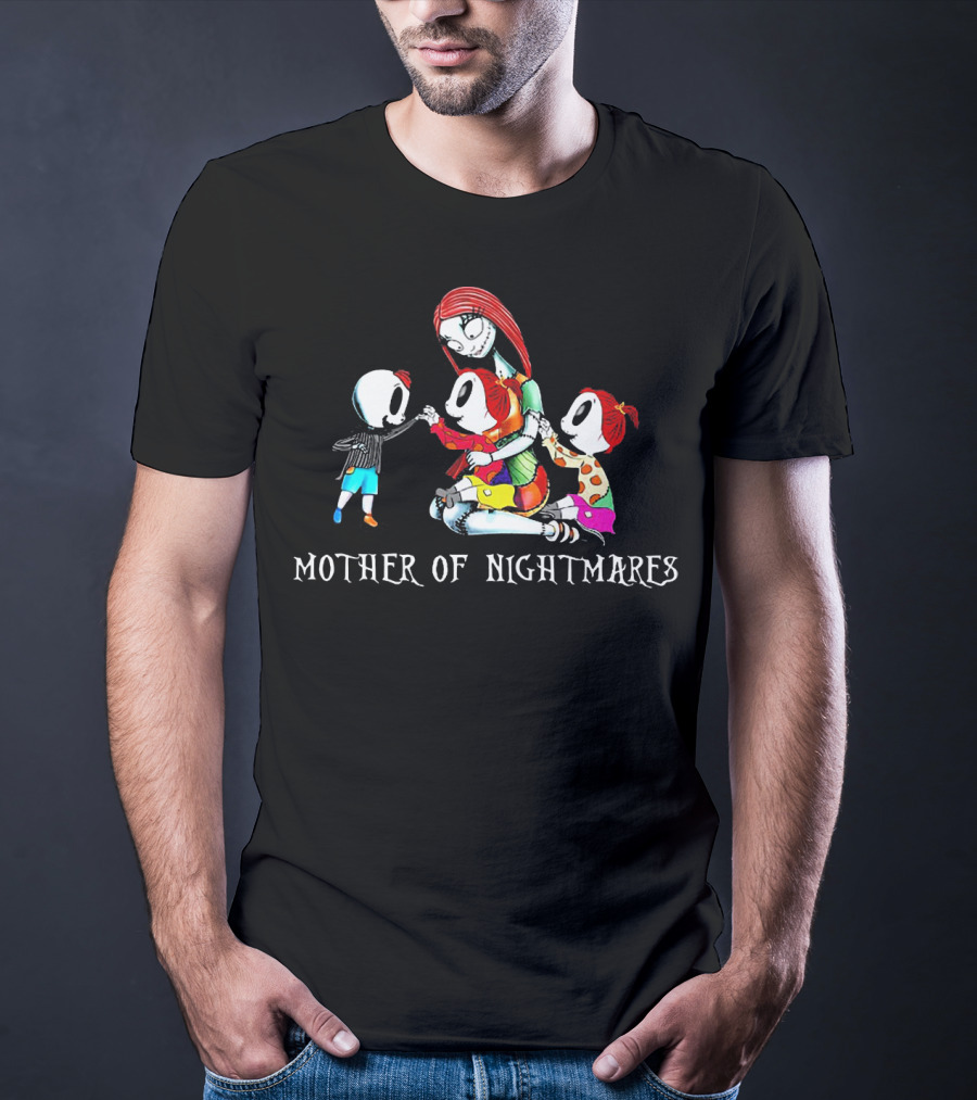 Mother Of Nightmares Sally With Skeleton Children T-Shirt