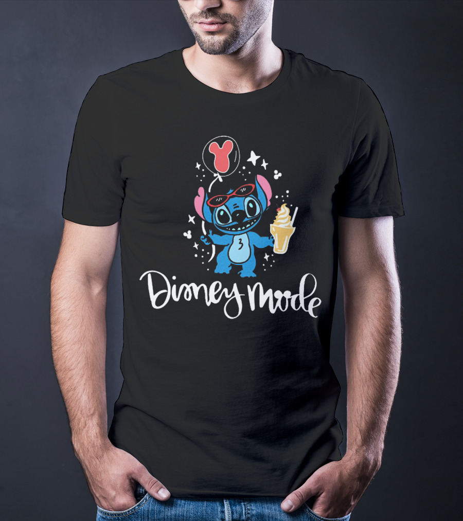 Stitch Disney Mode Balloon Ice Cream Sunglasses Adventure T-Shirt