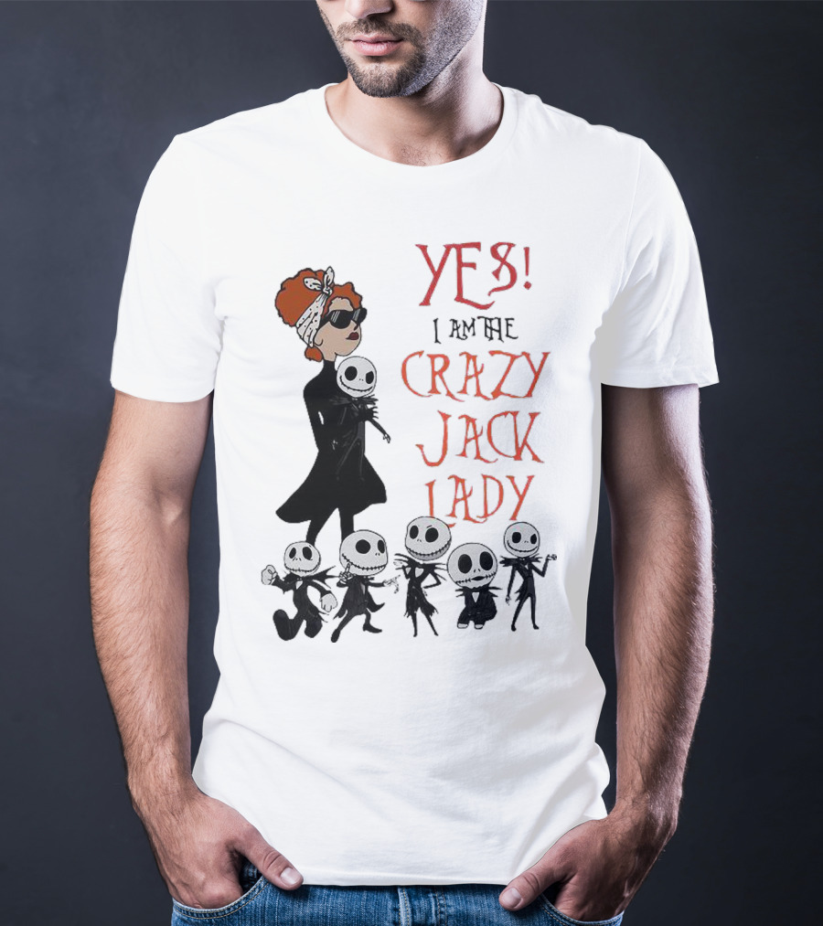 Yes I Am The Crazy Jack Lady Halloween Gang T-Shirt