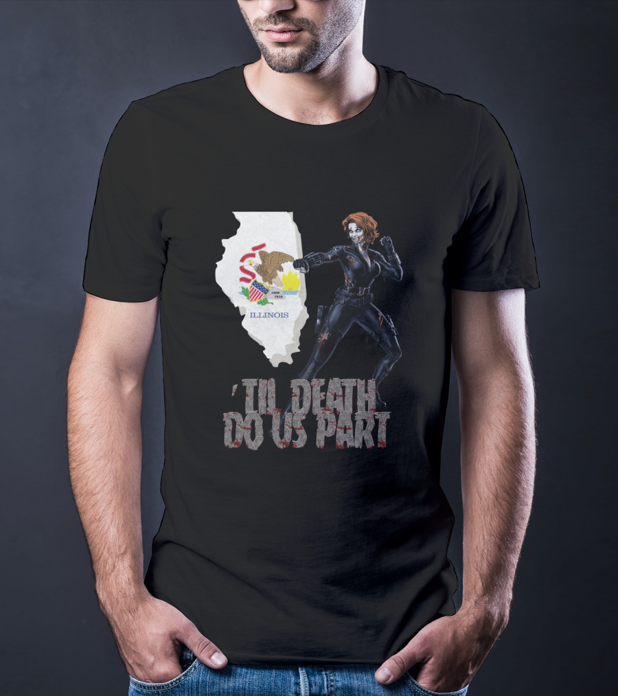 Til Death Do Us Part Black Widow Illinois T-Shirt