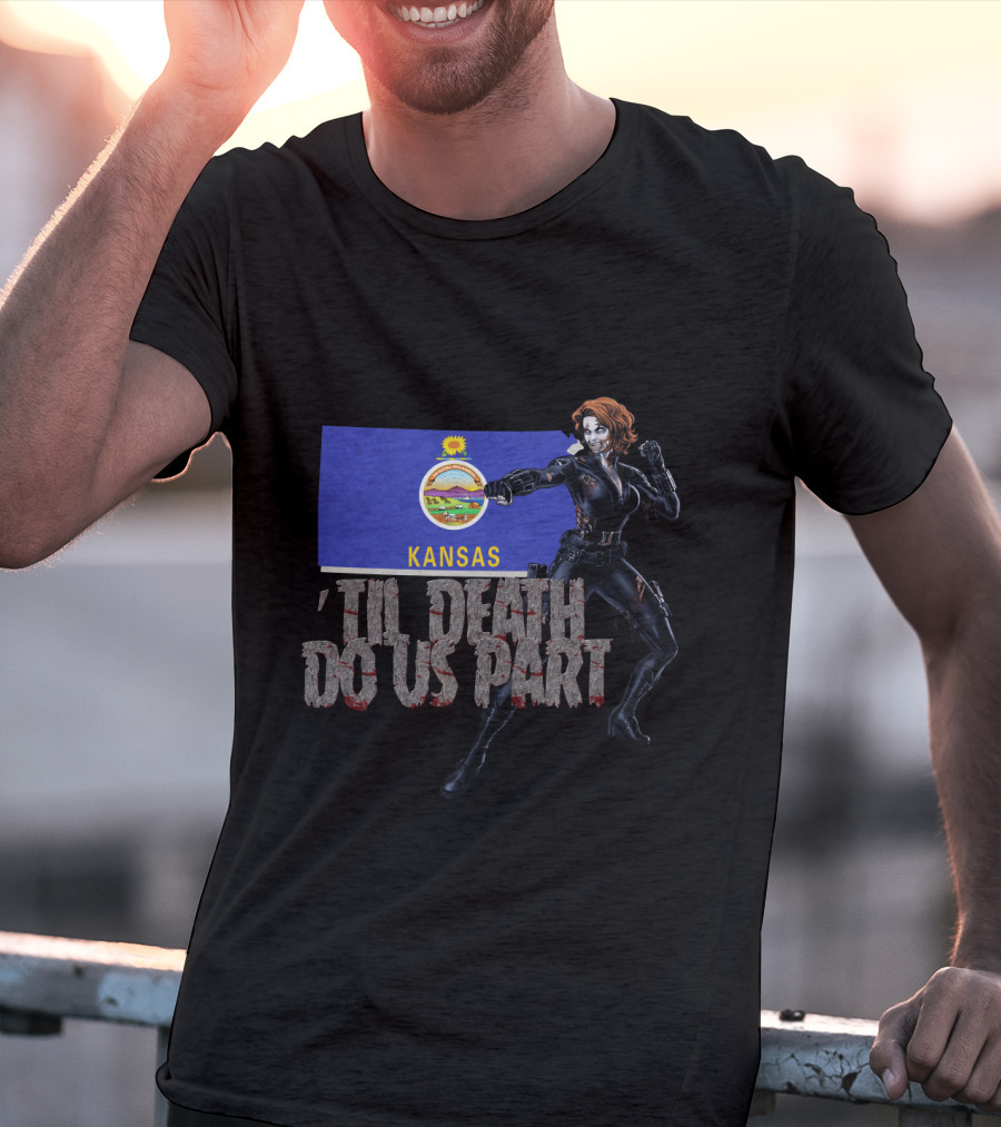 Kansas Black Widow 'Til Death Do Us Part T-Shirt