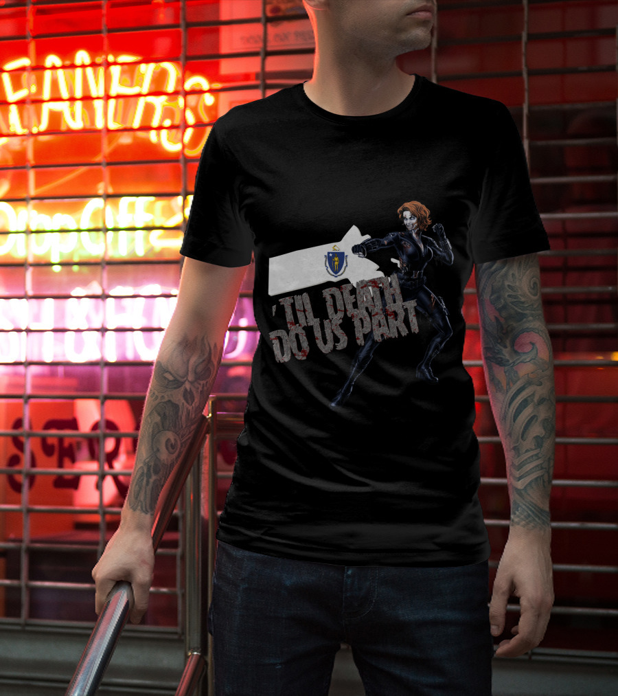 Black Widow Massachusetts 'Til Death Do Us Part T-Shirt