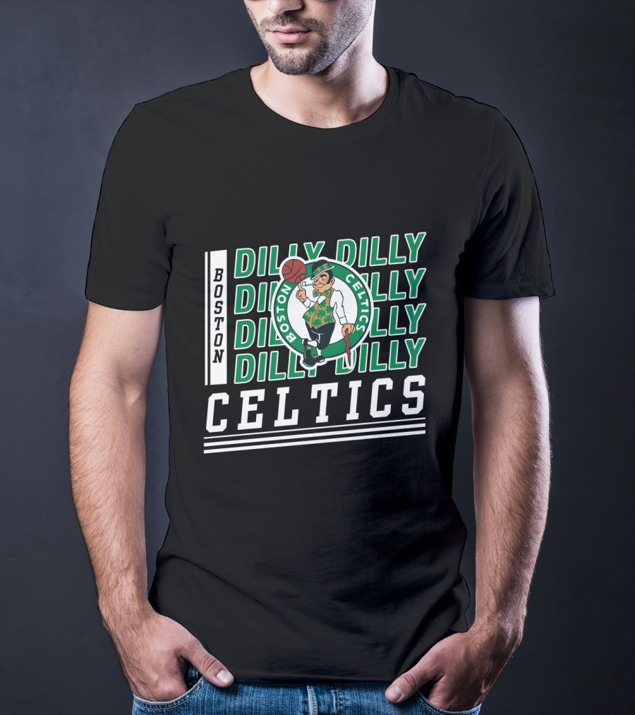 Boston Celtics Dilly Dilly Basketball Team Logo Green And White T-Shirt