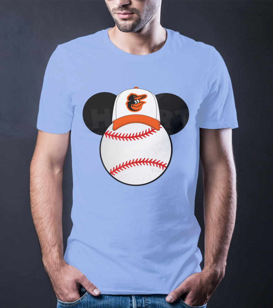 Baltimore Orioles Mickey Ears Baseball Hat With Team T-Shirt