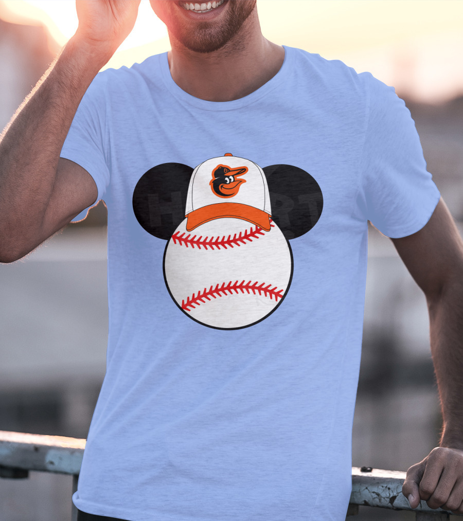 Baltimore Orioles Mickey Ears Baseball Hat With Team T-Shirt