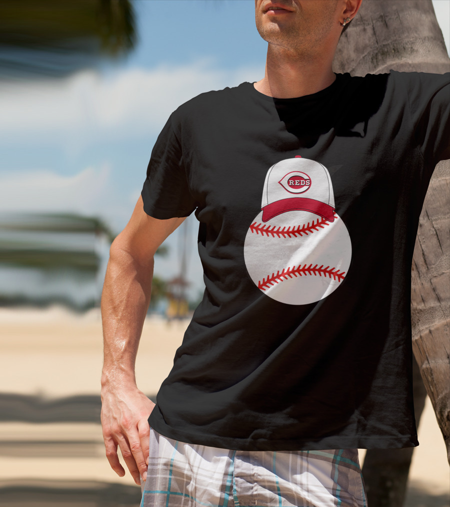 Cincinnati Reds Baseball With Mickey Mouse Ear T-Shirt