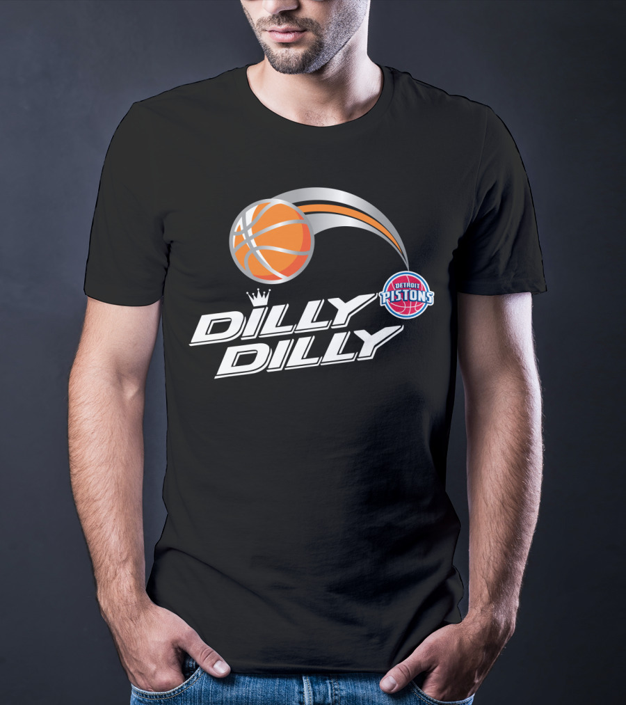 Detroit Pistons Dilly Dilly Basketball Logo And Basketball T-Shirt