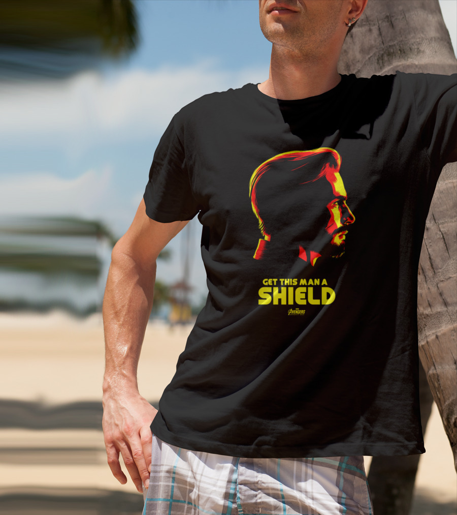 Get This Man A Shield Avengers Infinity War Iconic Profile T-Shirt