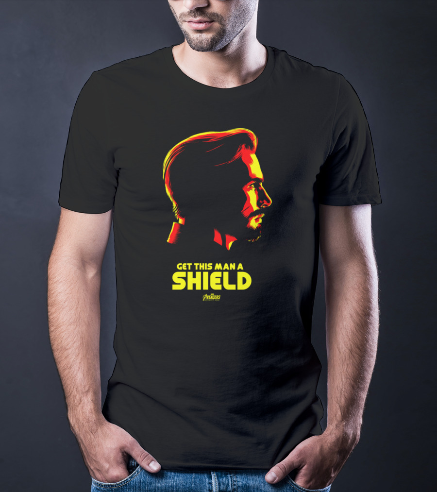 Get This Man A Shield Avengers Infinity War Iconic Profile T-Shirt