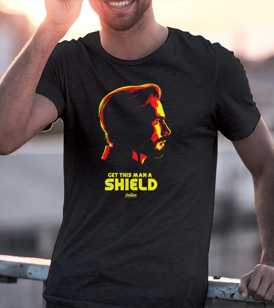 Get This Man A Shield Avengers Infinity War Iconic Profile T-Shirt