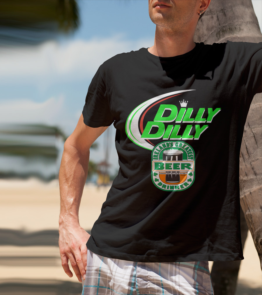 Dilly Dilly Irelands Greatest Beer Drinker Crowned By Irish Clovers T-Shirt