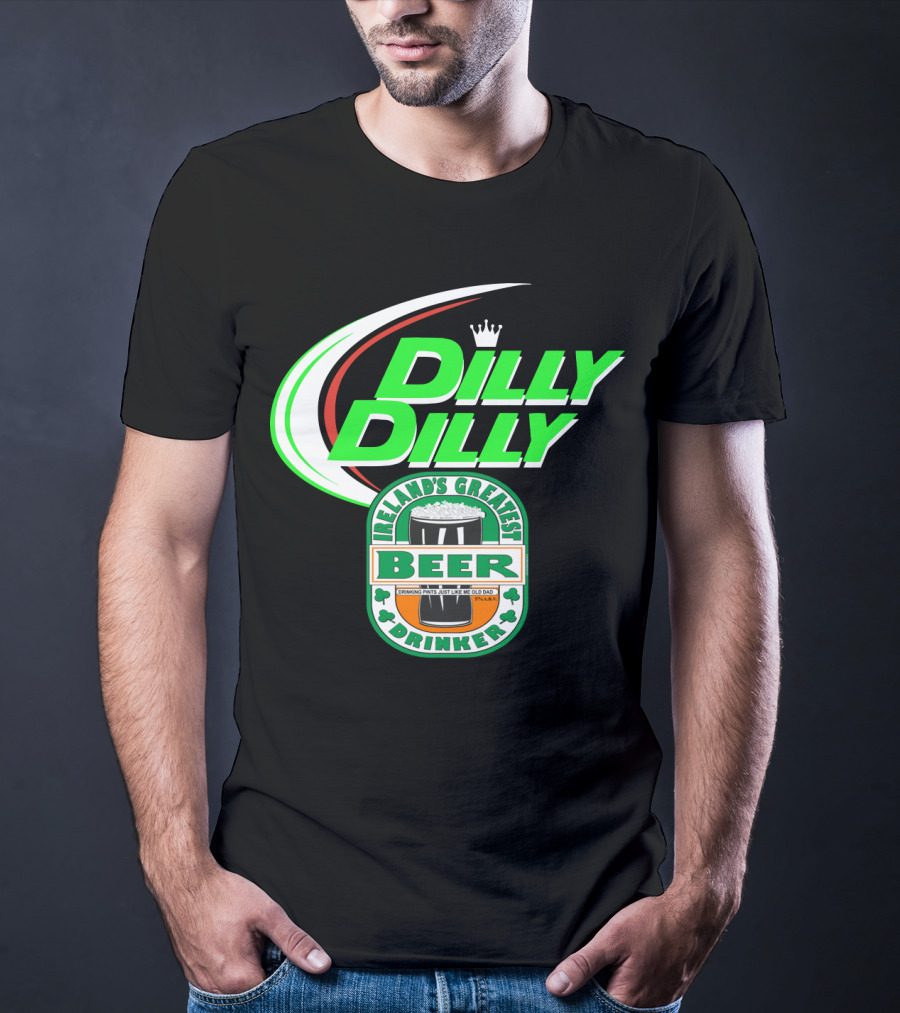 Dilly Dilly Irelands Greatest Beer Drinker Crowned By Irish Clovers T-Shirt
