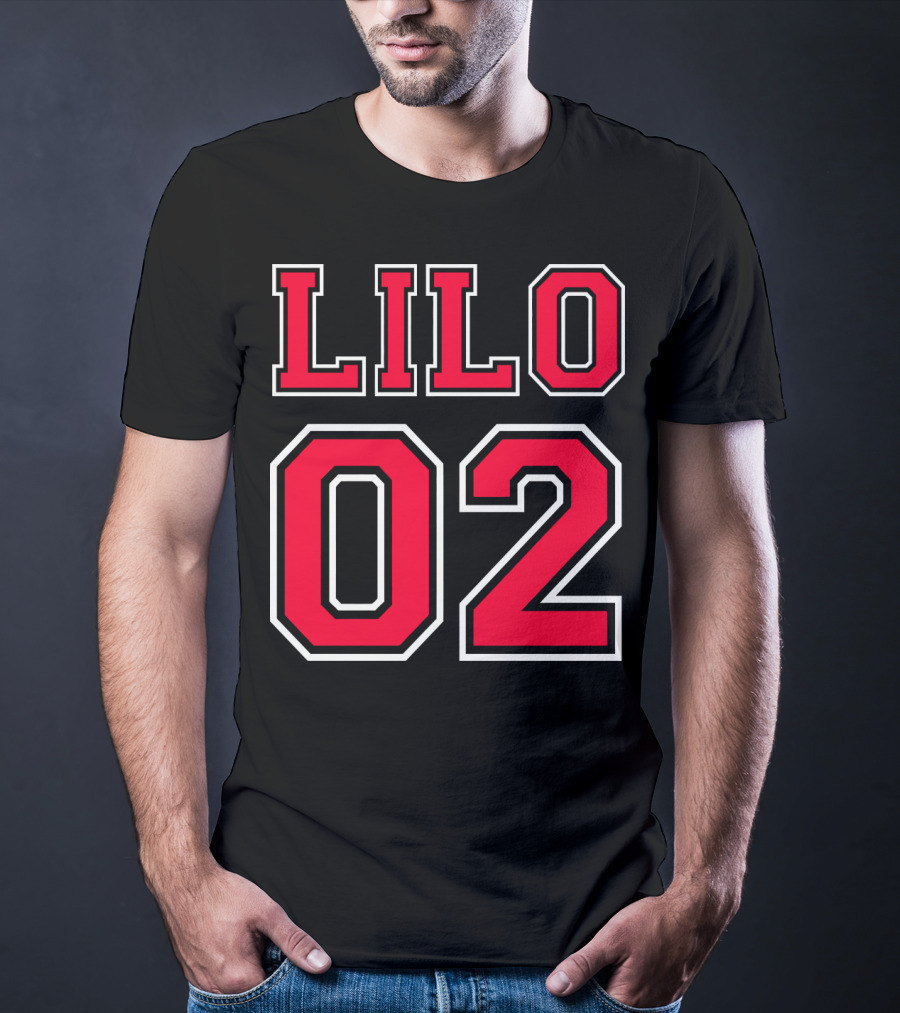 Lilo 02 Sports Jersey Red Black Number Lilo And Stitch T-Shirt