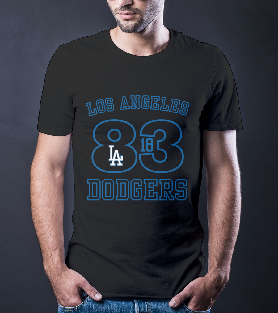 Los Angeles Dodgers Established 1883 LA Logo 83 T-Shirt