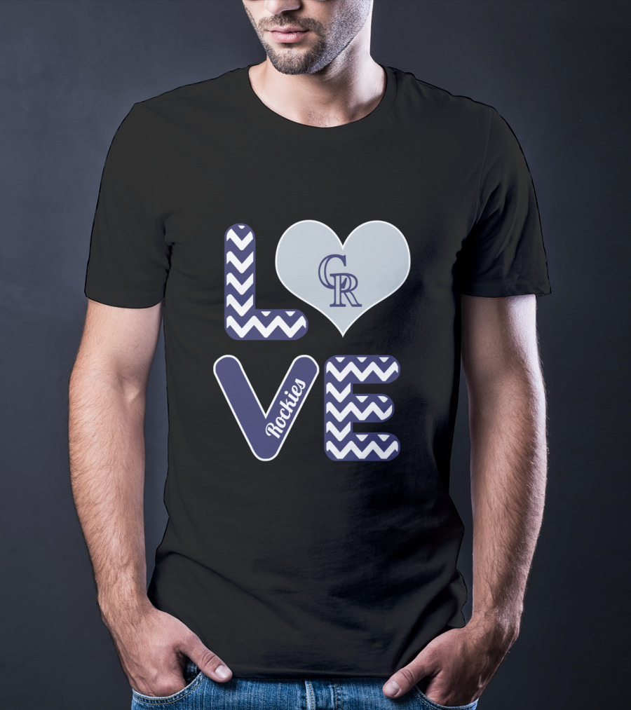 Love Colorado Rockies Heart T-Shirt