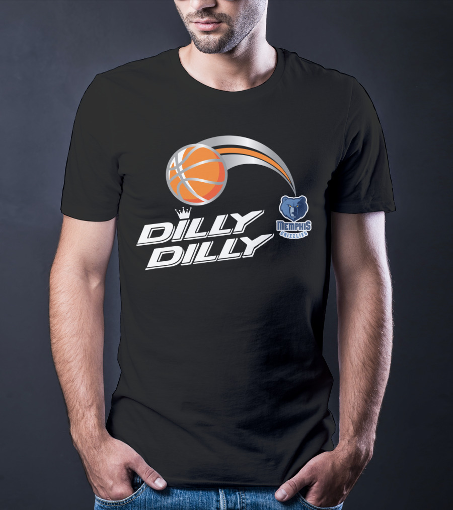 Memphis Grizzlies Dilly Dilly Basketball Logo With Orange Basketball And Bear T-Shirt
