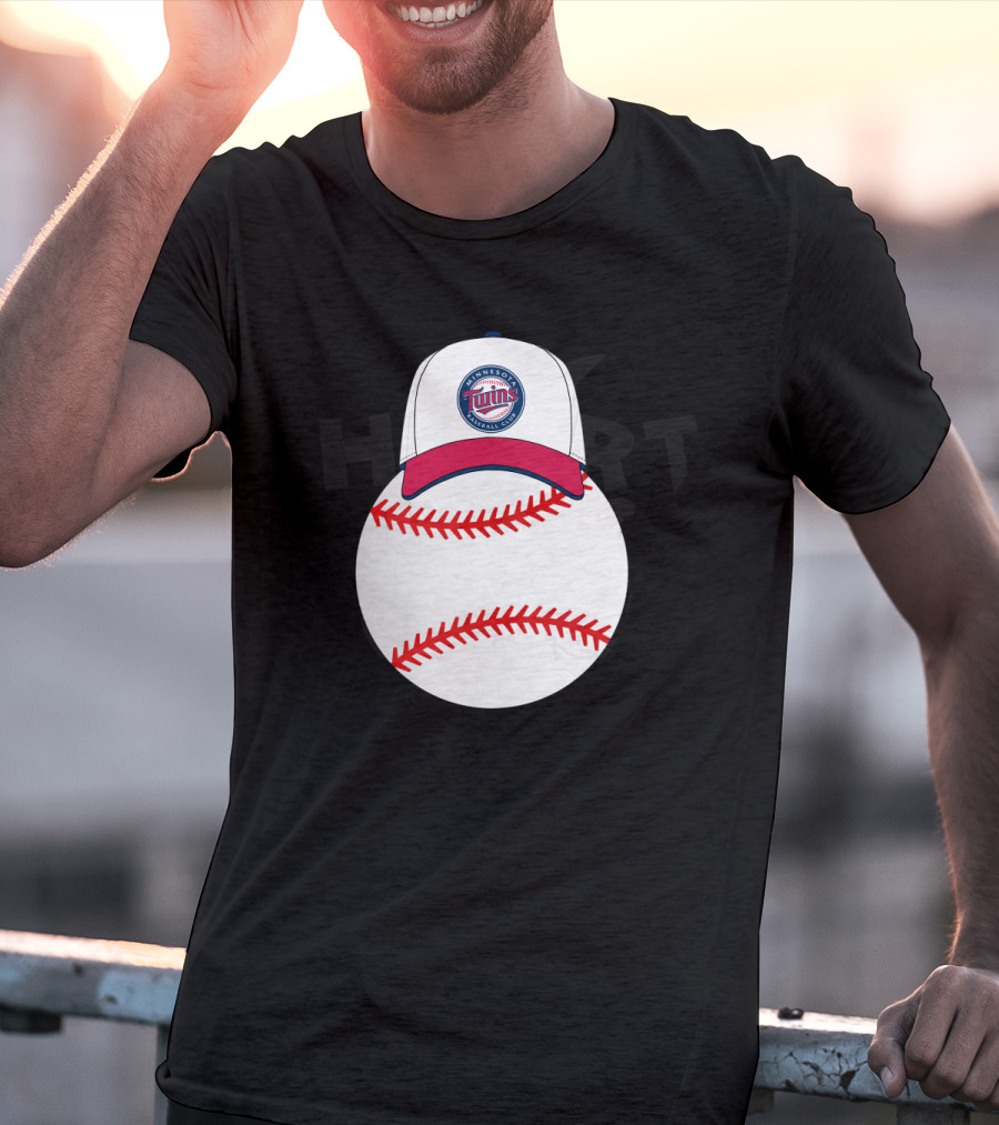 Minnesota Twins Mickey Mouse Baseball Hat And Ball T-Shirt