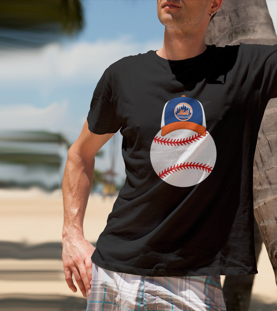 New York Mets Mickey Mouse Baseball Cap T-Shirt
