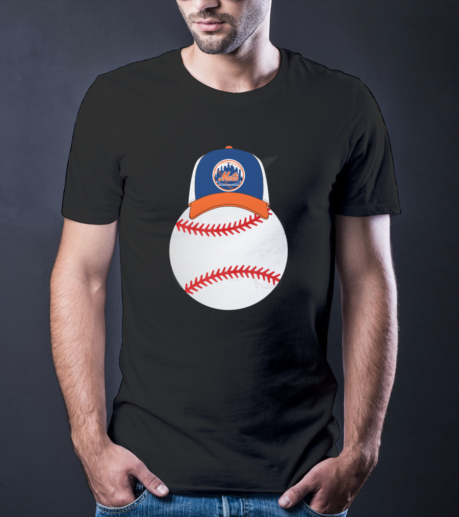 New York Mets Mickey Mouse Baseball Cap T-Shirt