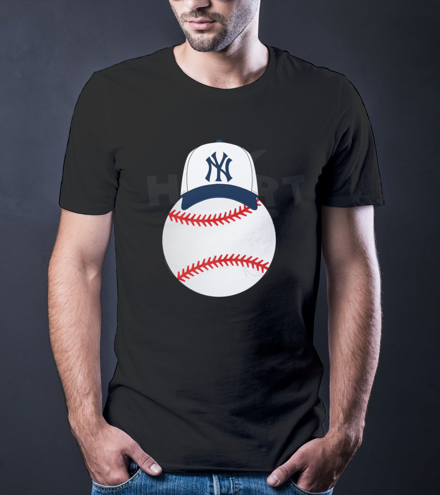 NY Yankees Mickey Baseball Heart T-Shirt