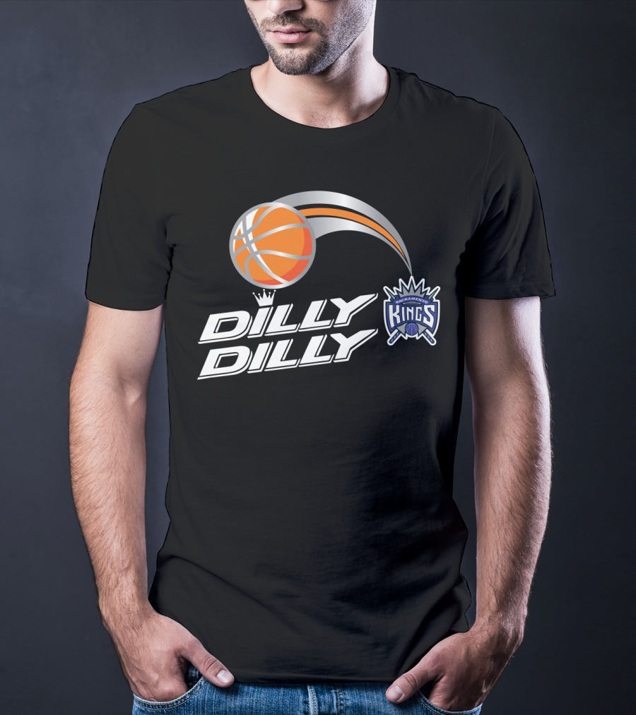 Sacramento Kings Dilly Dilly Basketball Logo With Crown And Orange Ball T-Shirt