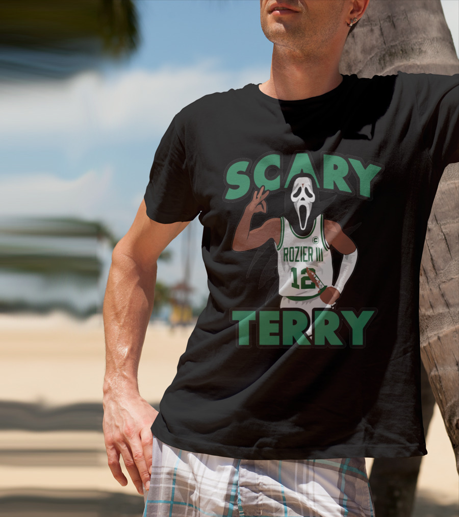 Scary Terry Rozier Iii 12 Basketball Ghostface Mask T-Shirt