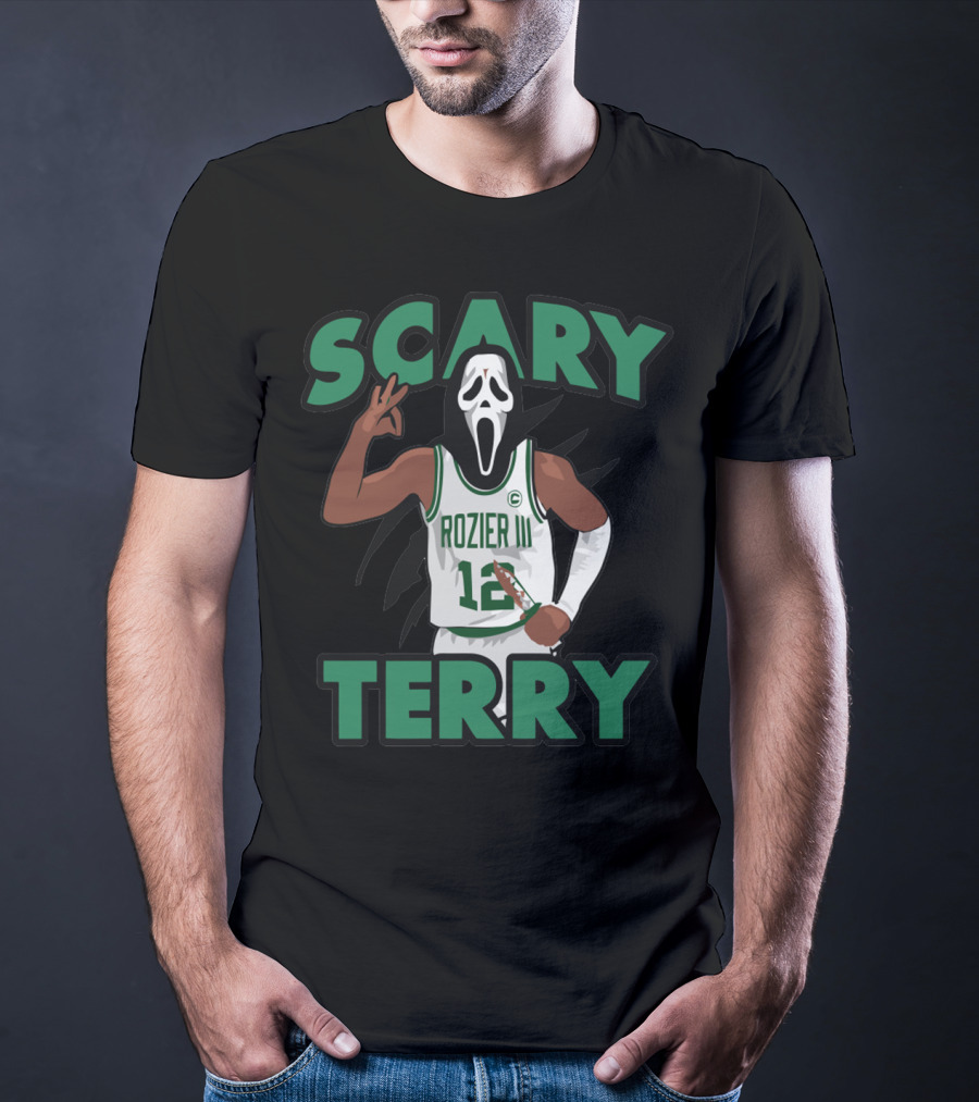 Scary Terry Rozier Iii 12 Basketball Ghostface Mask T-Shirt