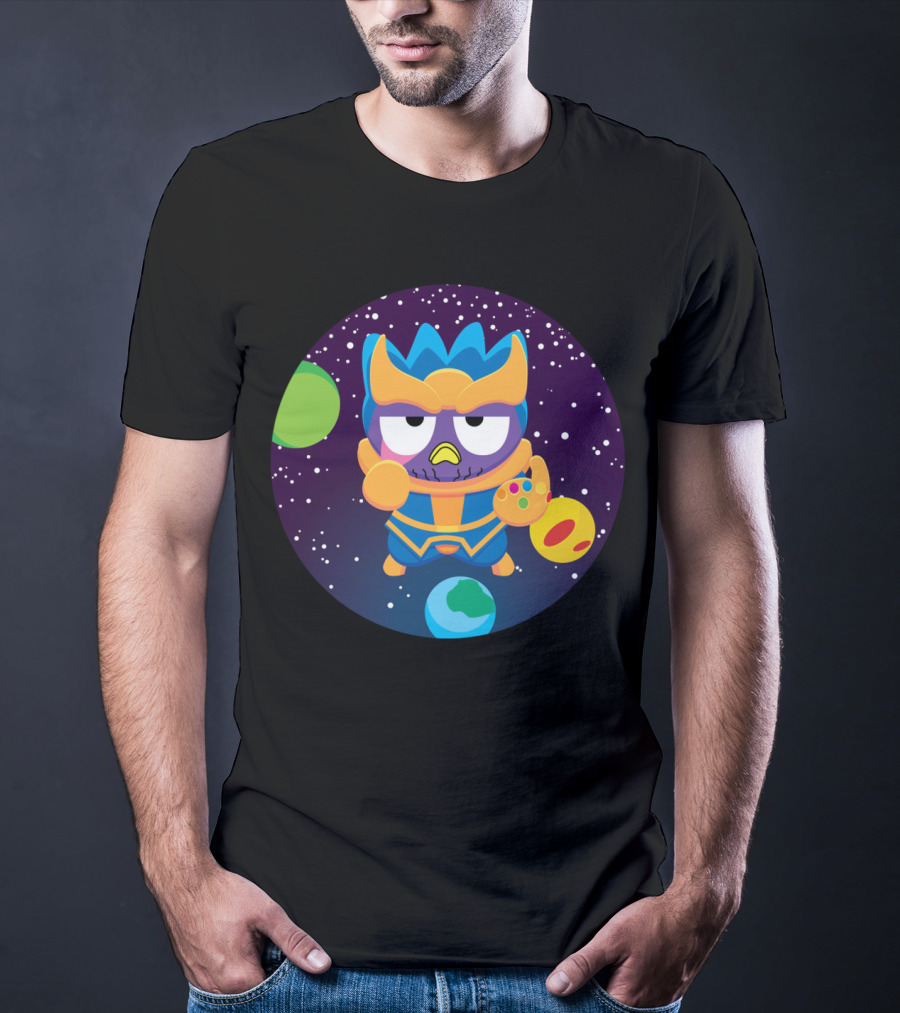 Thanos Owl Parody As The Mad Tiny Titan With Infinity Gauntlet In Space T-Shirt