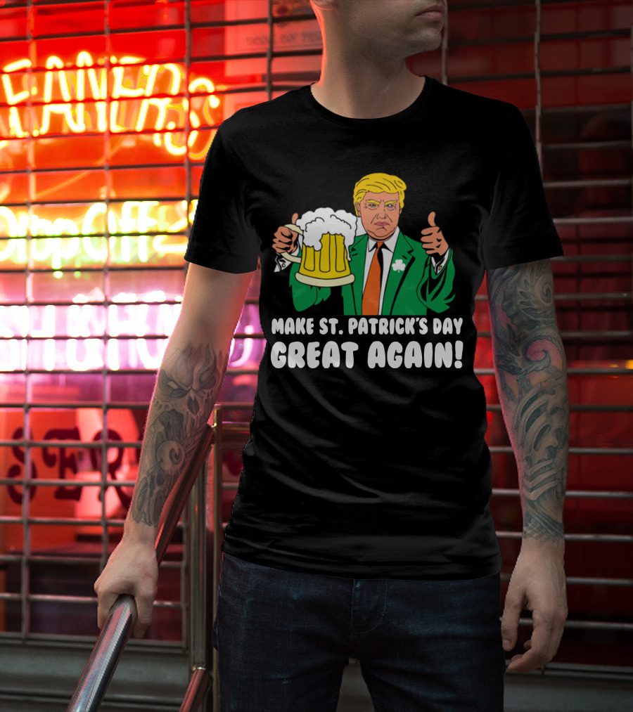 Make St. Patrick's Day Great Again Trump Thumbs Up Beer Mug T-Shirt