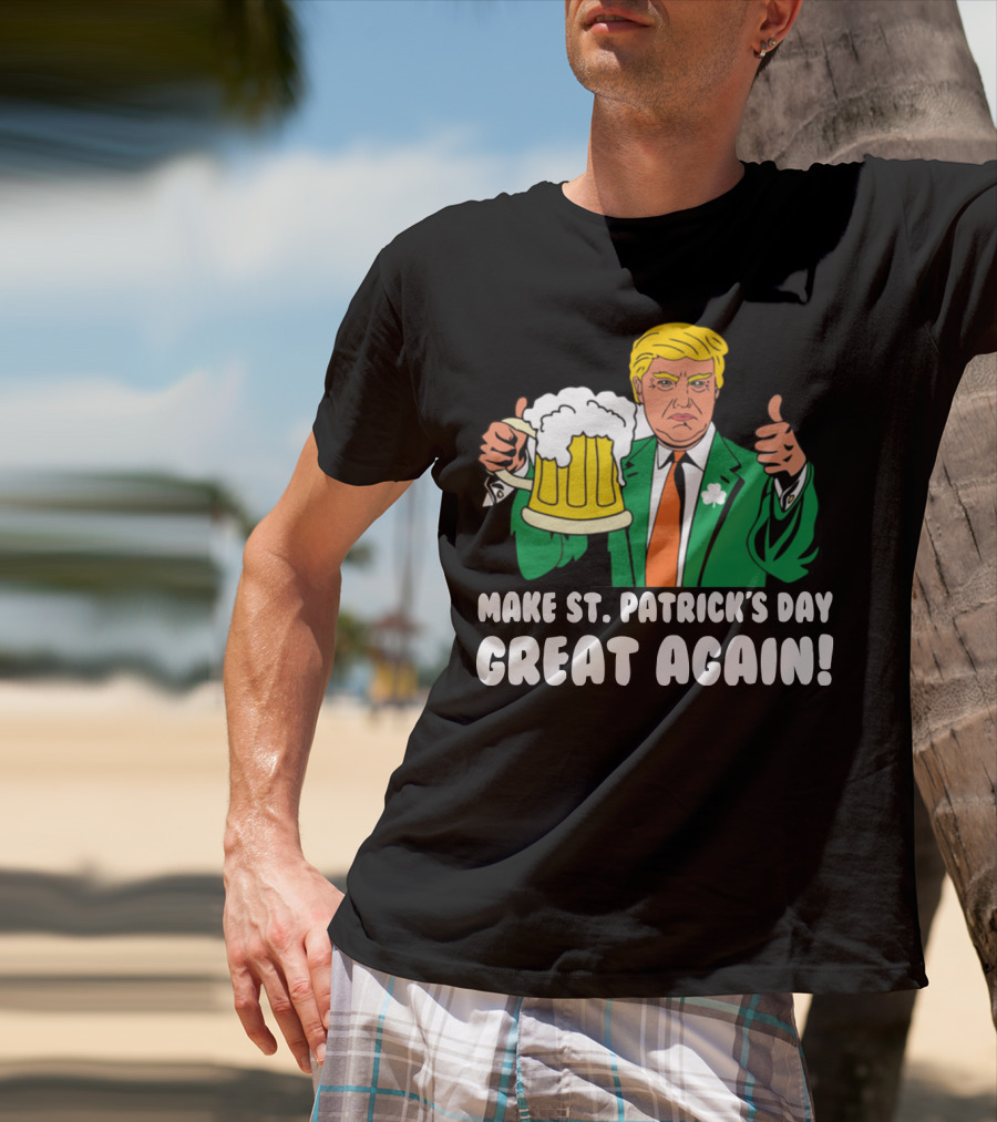 Make St. Patrick's Day Great Again Trump Thumbs Up Beer Mug T-Shirt
