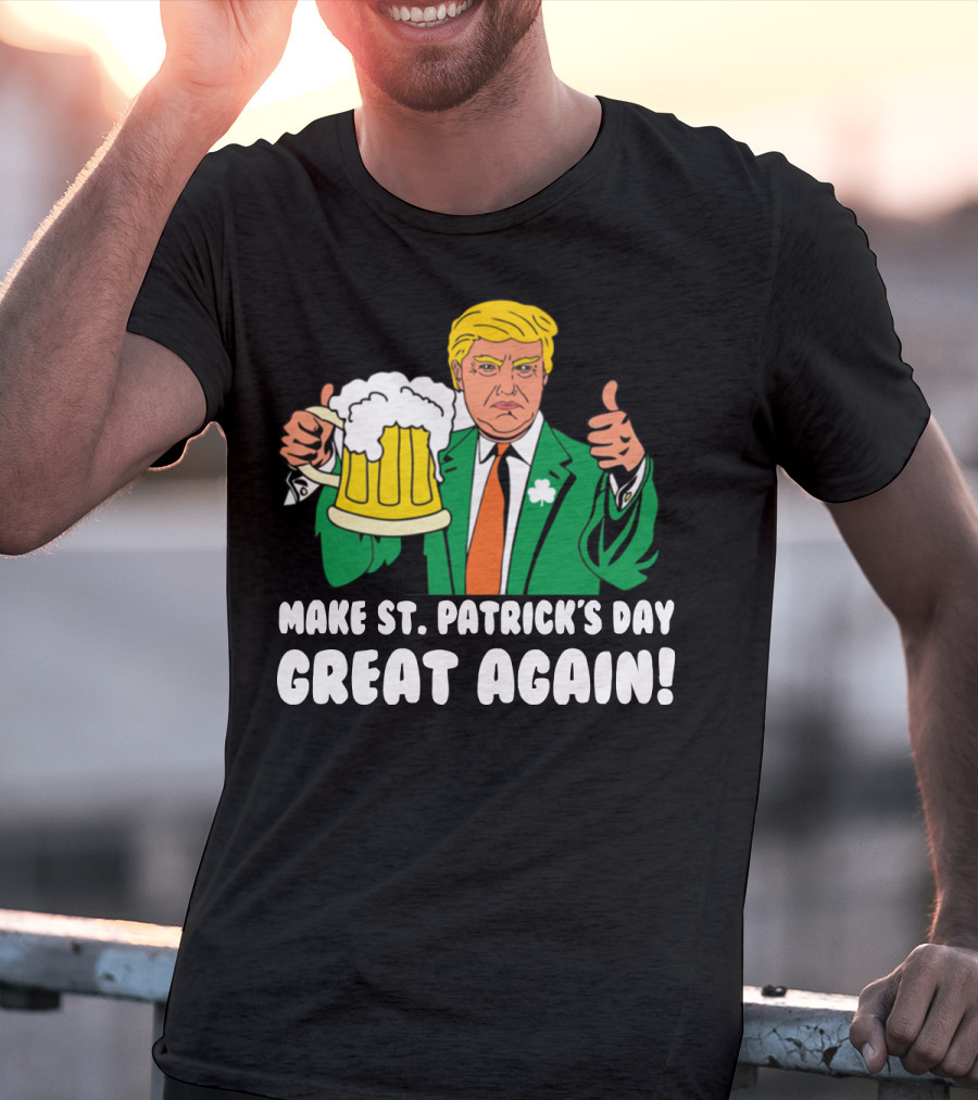 Make St. Patrick's Day Great Again Trump Thumbs Up Beer Mug T-Shirt