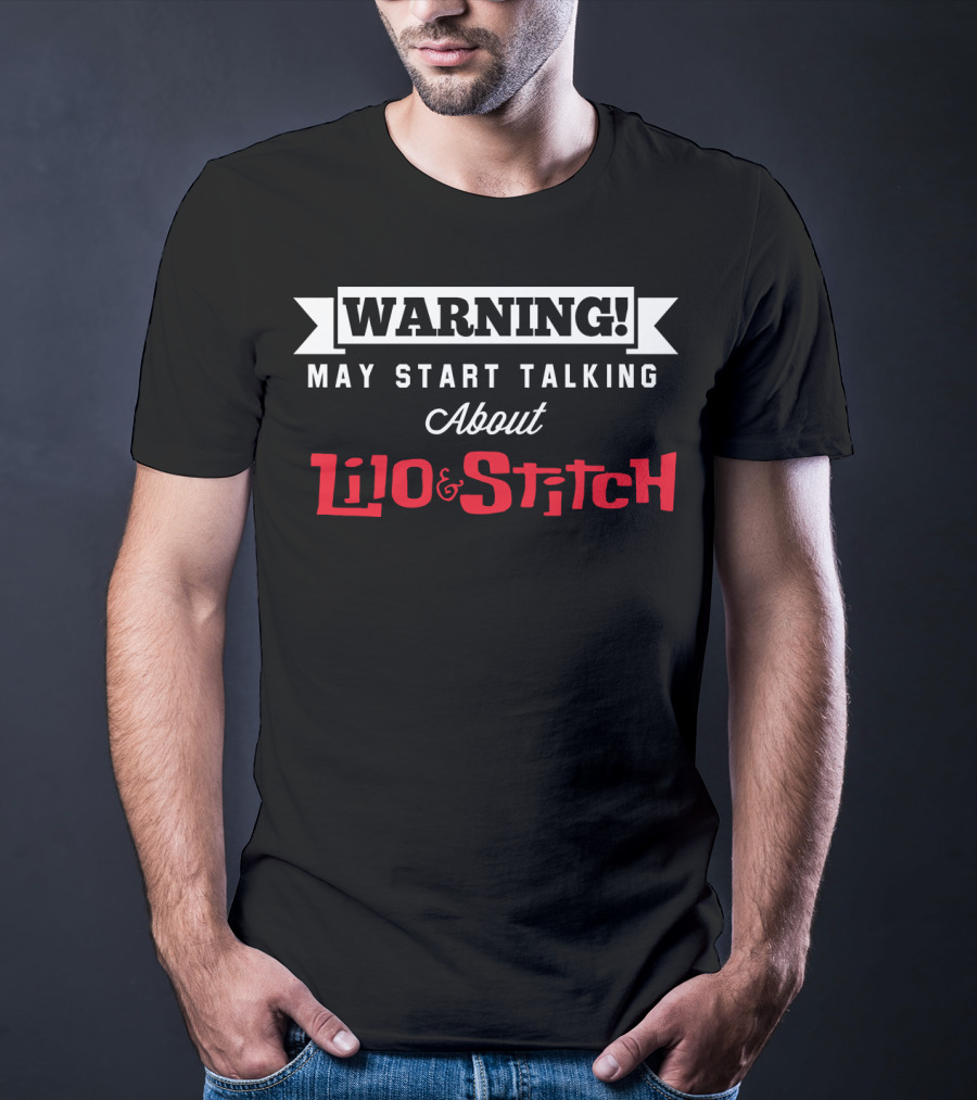 Warning Enthusiastically Discussing Lilo And Stitch Adventures T-Shirt