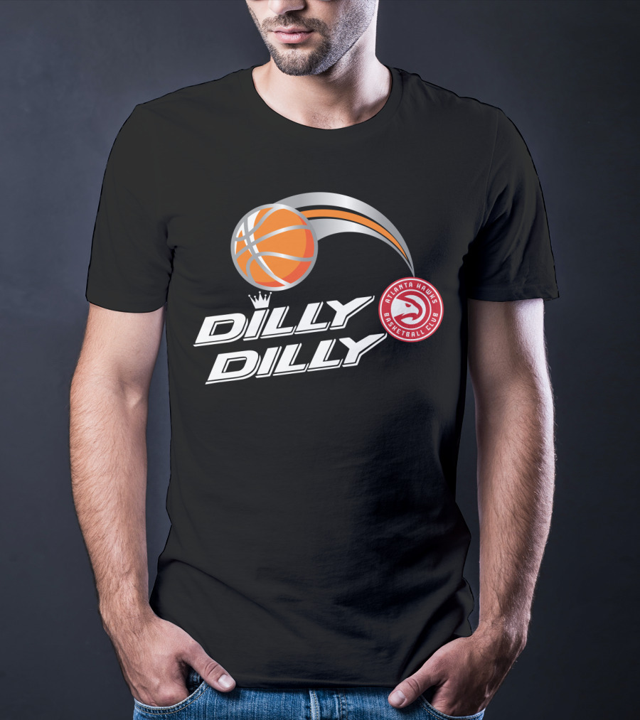 Atlanta Hawks Basketball Club Dilly Dilly Logo Basketball T-Shirt