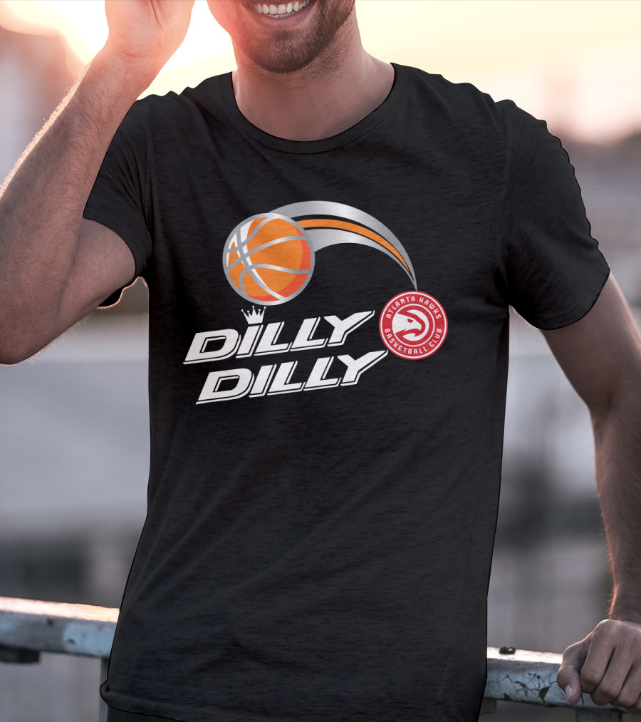Atlanta Hawks Basketball Club Dilly Dilly Logo Basketball T-Shirt