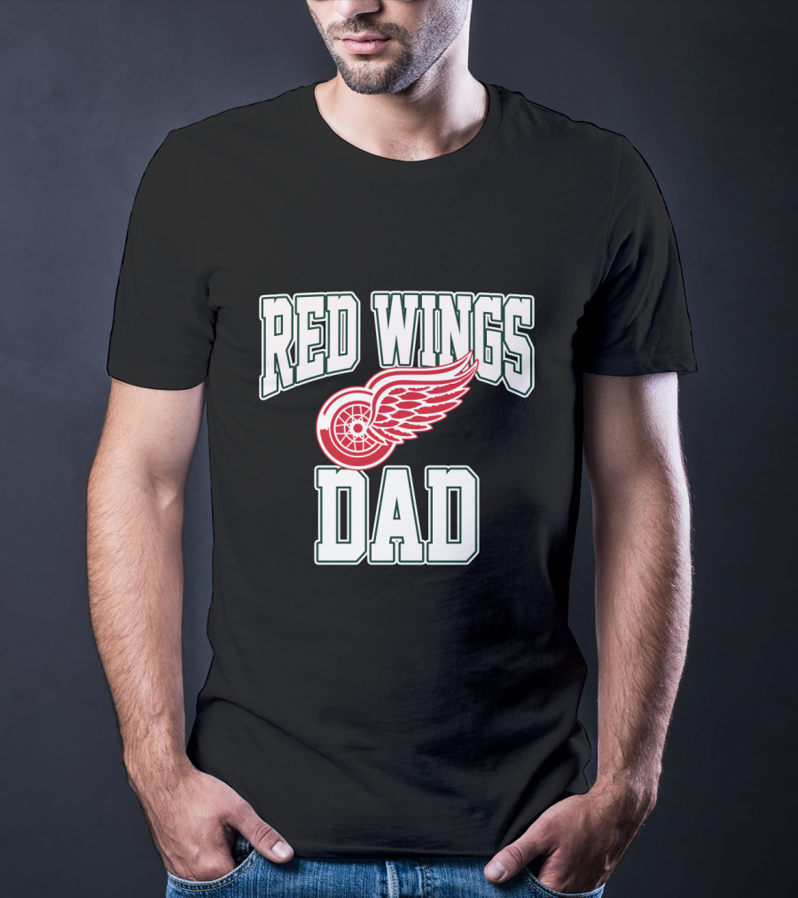 Detroit Red Wings Dad NHL Hockey Fan Gift T-Shirt