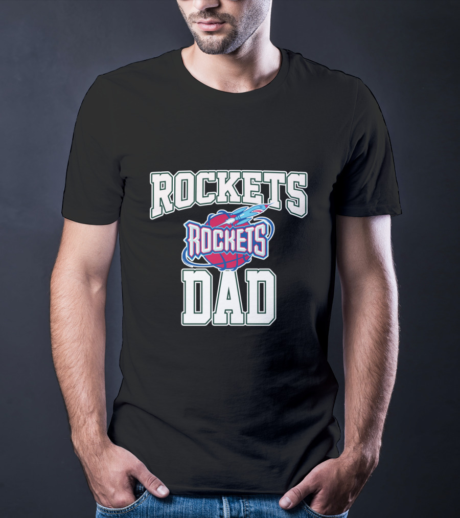 Rockets Dad Fathers Day Houston Basketball T-Shirt