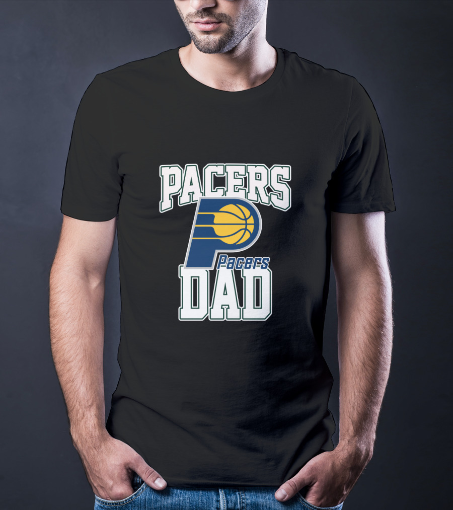 Pacers Dad Fathers Day Logo Basketball Indiana T-Shirt