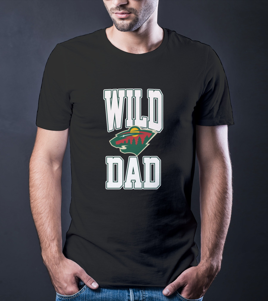 Minnesota Wild Dad Hockey Fan Tribute Team T-Shirt