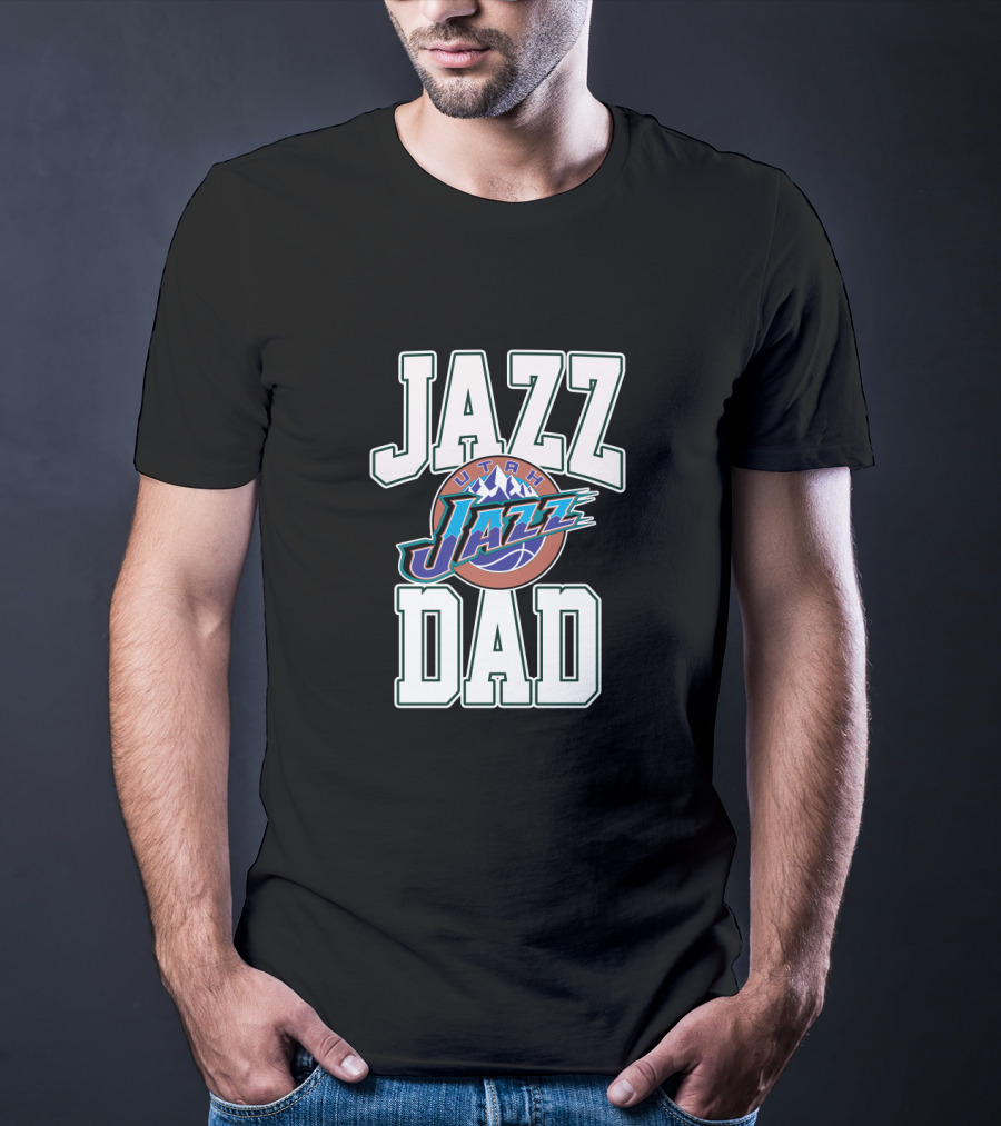Utah Jazz Dad Fathers Day Basketball Fan Gift T-Shirt