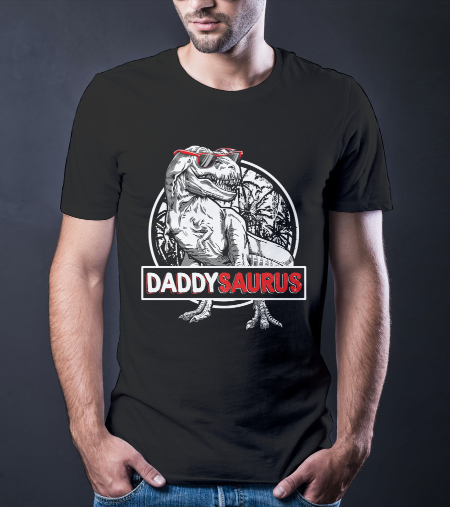 Daddysaurus T-Rex Father's Day Gifts Daddy Saurus T-Shirt