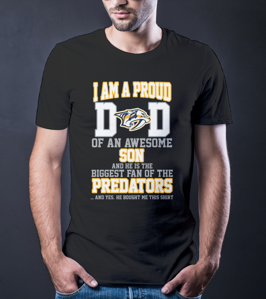 Proud Dad Of Awesome Son Nashville Predators Fan T-Shirt