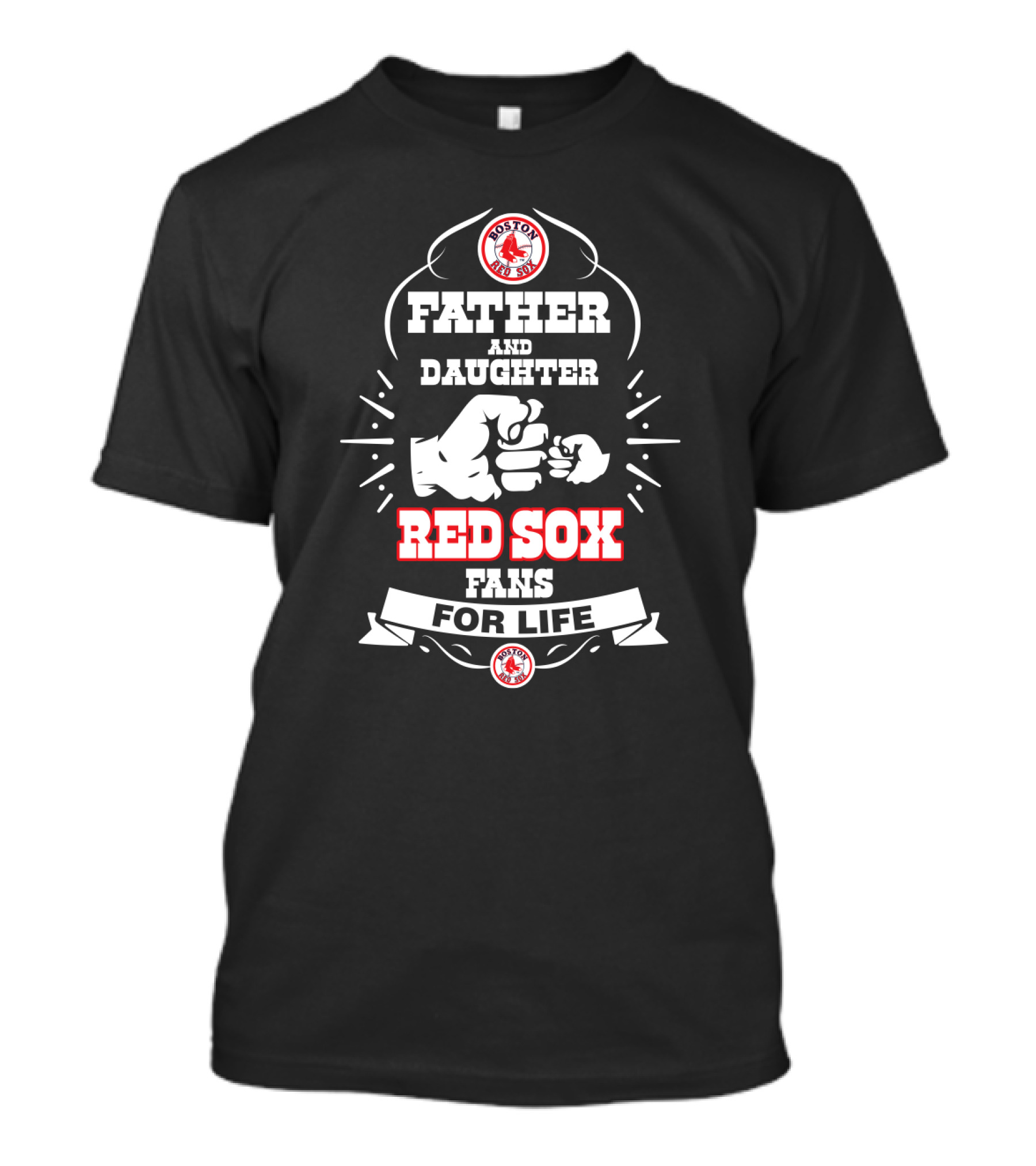 Boston Red Sox Father And Daughter Fans For Life T-Shirt