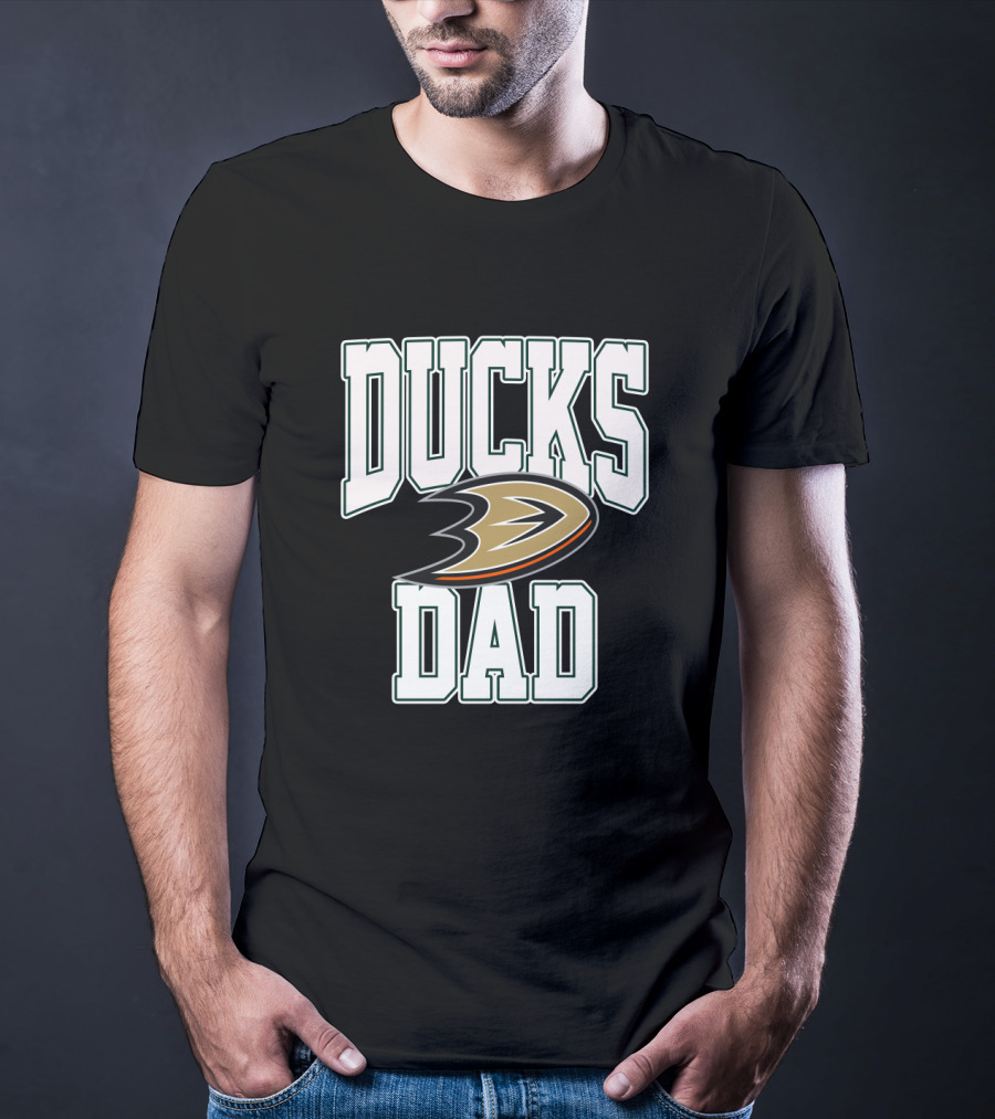 Anaheim Ducks Dad With Iconic Team T-Shirt