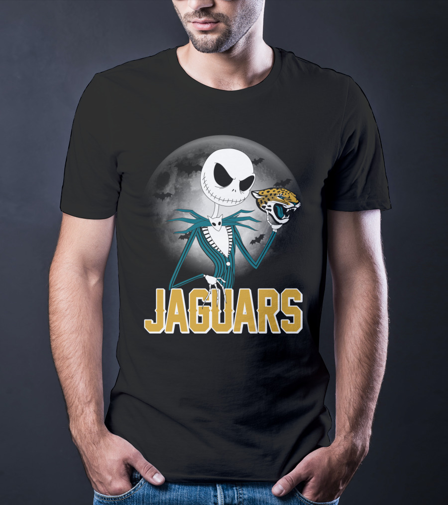 Jack Skellington Halloween Jacksonville Jaguars T-Shirt