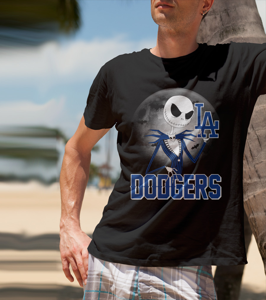 Jack Skellington Los Angeles Dodgers Halloween T-Shirt