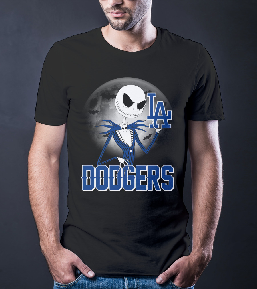 Jack Skellington Los Angeles Dodgers Halloween T-Shirt