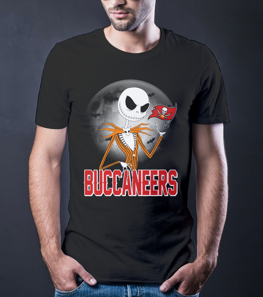 Jack Skellington Halloween Tampa Bay Buccaneers T-Shirt