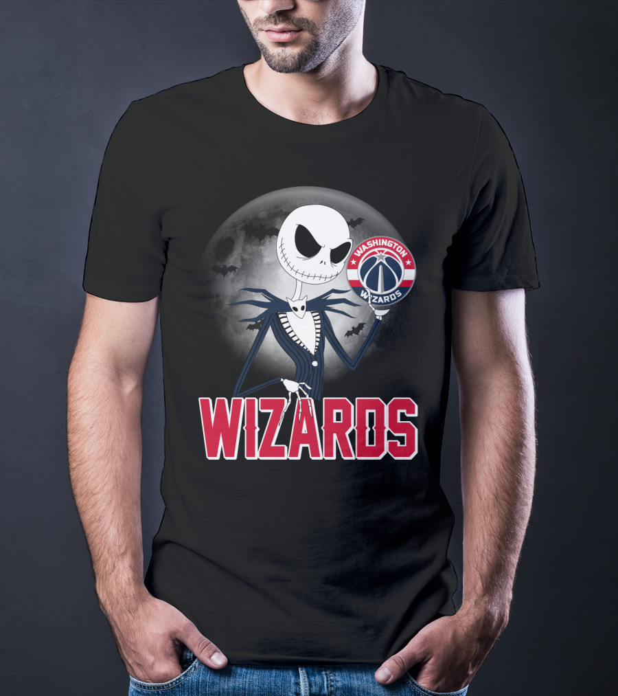 Jack Skellington Washington Wizards Halloween Moon T-Shirt